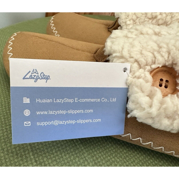 Women's Slippers Furry Foldover Boot Microsuede Size 8.5/9 Lazy Step New w/Tag - Picture 6 of 8